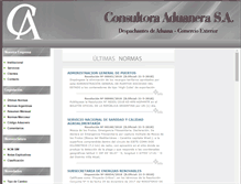 Tablet Screenshot of consultoraaduanera.com